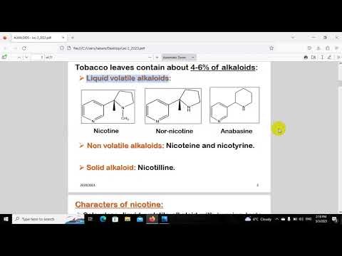 Phytochemistry (pyridine and piperidine alkaloids) كلية الصيدلة