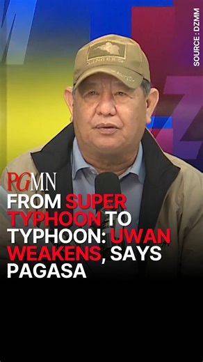 Bagyong Uwan has been downgraded from a super typhoon to a typhoon, according to PAGASA’s latest update. The storm’s maximum sustained winds have dropped significantly, though its wide rainbands continue to affect several regions. Despite the downgrade, forecasters warn that Uwan still poses risks of flooding and landslides in Northern and Central Luzon. Authorities urge residents in low-lying and mountainous areas to remain cautious as intense rains are expected to continue throughout the day. 