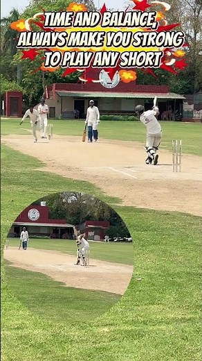 Time and balance always make your perfect to play any shots #cricket #shortvideo #shorts #short.