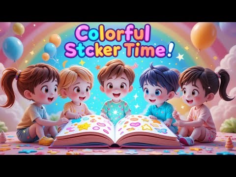 Colorful Sticker Time 🌈✨ | Fun Nursery Rhymes & Kids Songs | Rhyme Time Adventure