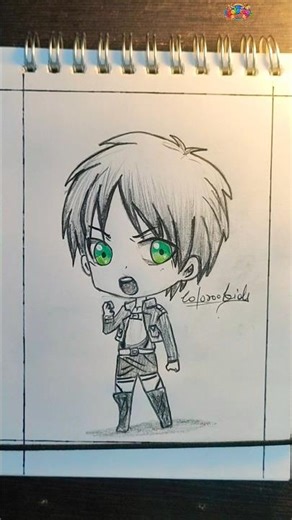 How to Draw Eren #eren #aot #aotfanart #chibiart #animedrawing #artshorts #animeboy #howtodraw #art