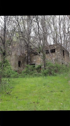 ABANDONED STONE CABIN IN THE WOODS
