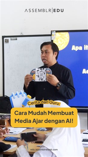 Assemblr EDU Indonesia on Instagram: "Bapak/Ibu! Setuju tidak, kalau Alat Peraga atau Media Pembelajaran itu sangat penting untuk membantu siswa dalam memahami materi? 🤔 Di #CeritadariGuru kali ini, Pak @pak_diann menyiapkan media pembelajaran untuk mengajar di kelas dengan bantuan fitur AI 3D-Generation dari Assemblr EDU! Menggunakan teknologi untuk mengajar jadi lebih mudah dengan fitur ini! ✏️ Bapak/Ibu mau coba buat objek 3D sendiri? Kunjungi edu.assemblrworld.com/ai sekarang! #AssemblrEDU 