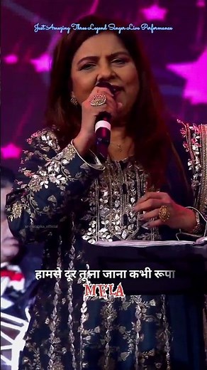 Saat Aajube Is Duniya Mein🌹🤘Mela || Alka,Sadhana & Sonu Nigam Live Performance #shorts #alkayagnik