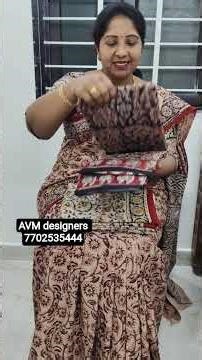 Beautiful original kalamkari hand block print cotton sarees 7702535444 #viralvideo #kalamkari#cotton