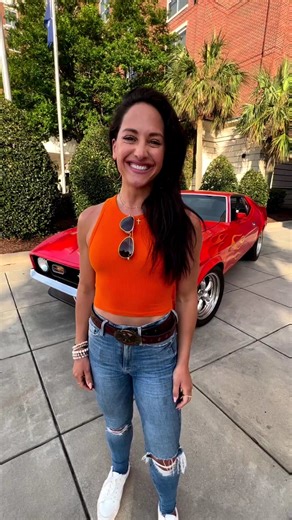 Emily Compagno (Fox News) showing off her '72 Mach 1