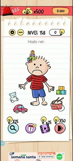 Nivel 158. hazlo reír. Brain test
