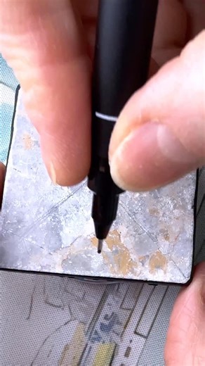 Tile 14 of 36 of my stone mosaic project, with #Bucky_pattern. It seems I’ve caught a cold and feel under the weather, sorry for posting less! May you be safe, sound and healthy 🙏🤗💙 ✨💙✨#lighttokens #paintedrocks #paintedstones UniPin fineliners, POSCA pencils, glossy spray varnish. 🎼My deepest desire | Alena Light draws