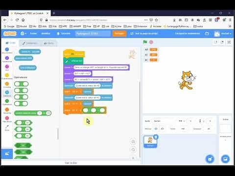 Tutoriel Scratch : utilisation du théorème de Pythagore