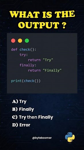 Try vs Finally : Which Return Wins? #shorts #coding #python
