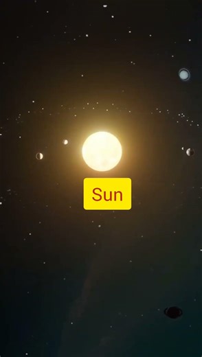 ek space-themed image hai jismein center mein Sun chamak #science #solarsystem #viral #universe