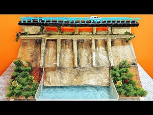 Water Dam model making from cardboard| Hydropower energy model for school project| Water Dam project