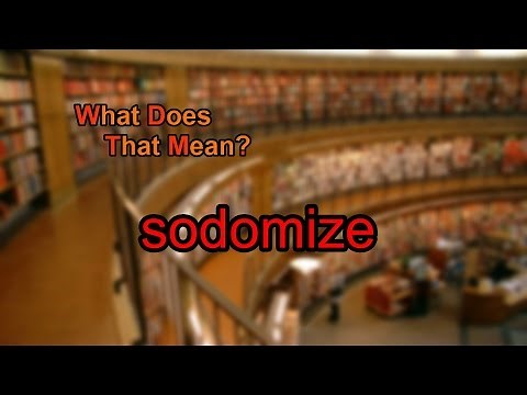 What does sodomize mean?