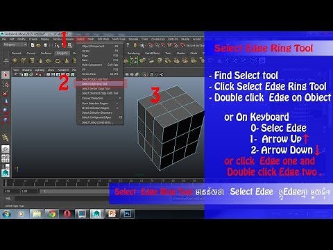 Maya Tutorial 005- Edge Ring Tool and Edge Loop Tool
