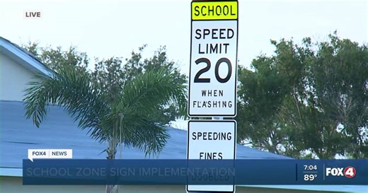 FDOT and the City of Cape Coral installing new school zone signs