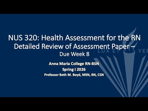 Week 8 Detailed Review of Written Assignment (Spring '26 AM)