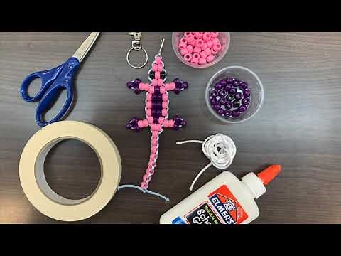 Bead Lizard Keychain
