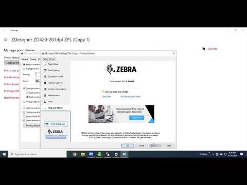 Setting up Zebra ZD420 USB Barcode Printer