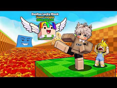 DUNDUN & LEMON MARAH! FAHREZAOS CURANG PAKAI CHEAT DI KICK A LUCKY BLOCK ROBLOX!