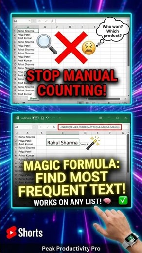 Find the "Winner" in Your Excel List Instantly! 🏆#shorts