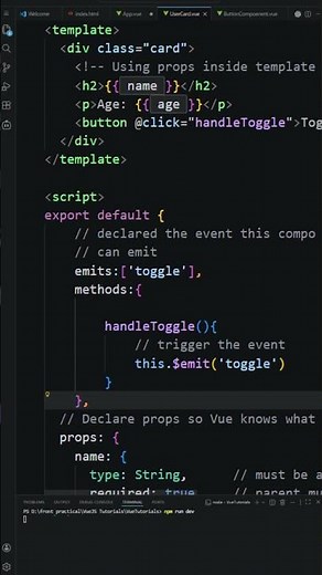 emit in vue 28 #coding #programming#javascript #vue #vuejs #vuejs3 #vuetify #css #css3
