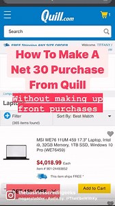 7.4K views · 12 reactions | Here’s how you make your first net 30 purchase from Quill! Remember before applying have your business set up with a LLC EIN and duns number to avoid having to make up front purchases! Share and follow for more tips  | Tiffany Coleman | Facebook
