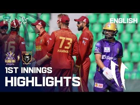 1st Innings Highlights | Quetta Gladiators vs Hyderabad Kingsmen | English | M5 | HBL PSL 11 | MZB1K
