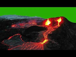 Free Volcano Lava Green Screen Effects 4K