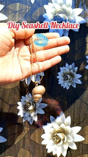 🐚🦪DIY Seashell Necklace #vaishnavikumud #diy #craft