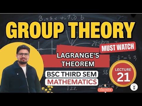 GROUP THEORY LEC 21 | LAGRANGE'S THEOREM | ALGEBRA FOR BSc THIRD SEM
