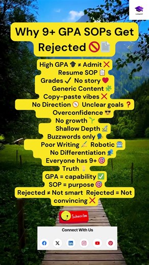 Why 9+ GPA SOPs Get Rejected 🚫📄 #SOPTips #GradSchool #AdmissionTips #ivyedgesop