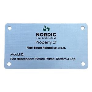 [Hot Item] Premium Modern Weatherproof Aluminum Nameplate Logo Nameplate Tag Label