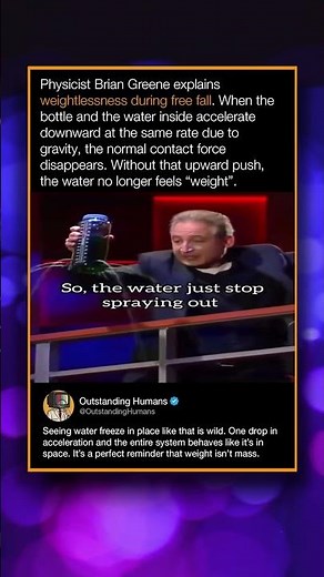 Physicist Brian Greene explains weightlessness during free fall.