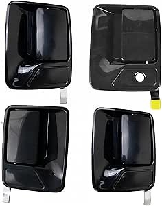 Front & Rear Exterior Door Handle Set Compatible with 2000-2005 Ford Excursion 1999-2016 F-250 Super Duty F-350 Super Duty 2008-2016 F-450 Super Duty