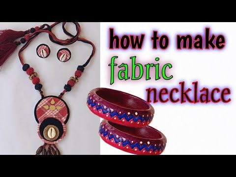 How to Make Fabric Necklace at Home | Easy Handmade Jewelry Idea
