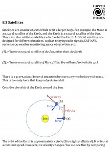 Satellites, GCSE physics