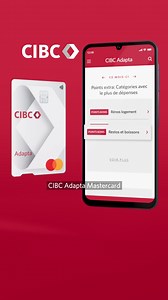 À mesure que vos dépenses changent, la nouvelle carte CIBC Adapta Mastercard s’adapte pour vous récompenser davantage. 💳 | CIBC