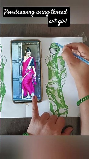 thread art girl#shorts#viral. #full video in my channel step by step tutorial.