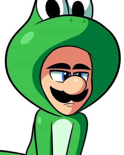 The frog goes “ribbit”! Well, at least for Luigi 😅🐸 #digitalart #supermariogalaxy #thesupermariogalaxymovie #luigi #fanart
