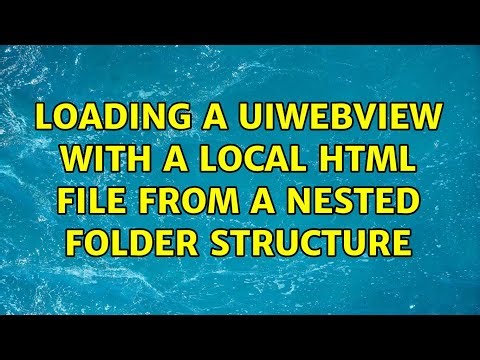 Loading a UIWebview with a local HTML file from a nested folder structure (2 Solutions!!)