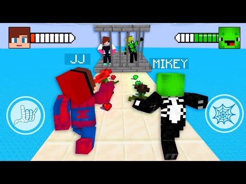 JJ vs Mikey LOVE ROAD Spider-Man vs Venom Game - Girl Prison Run - Maizen Minecraft Animation