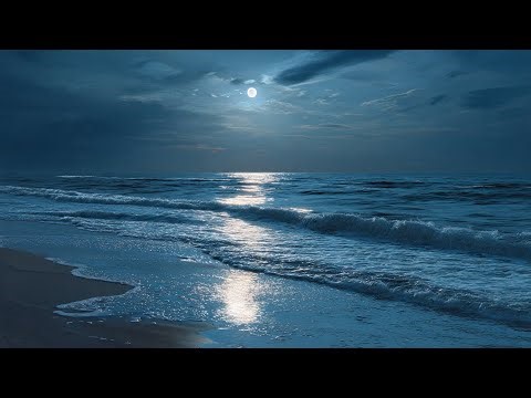 5 Hours Ocean Waves at Night | Gentle Sea Sounds | Deep Sleep & Relaxation | No Talking