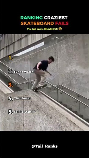 Ranking Craziest Skateboard Fails 😭🛹 #shorts #ranking #skateboardfails