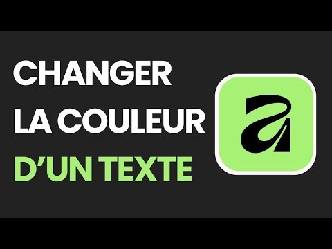Comment changer la couleur d’un texte sur Affinity