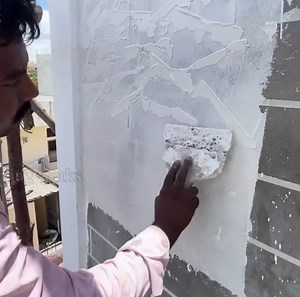 10M views · 155K reactions | House elevation bricks texture design making #diytools #everyone #painting #InteriorDesign #HomeDecor #architecture #diy #interior #highlight #homedecor #paint | Om painting works | Facebook