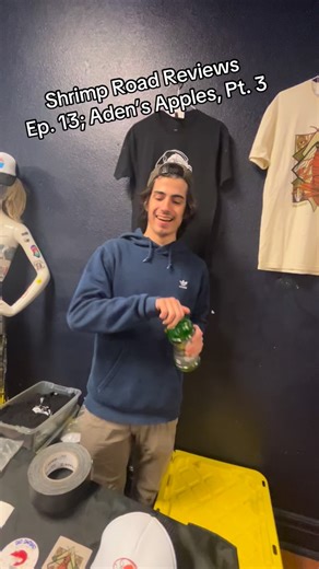 Shrimp Road Reviews, Ep. 13; Aden’s Apples, Pt. 3: Green Apple Gatorade #drinkreview #travel #livemusic #tourlife #apples | Big Shrimp