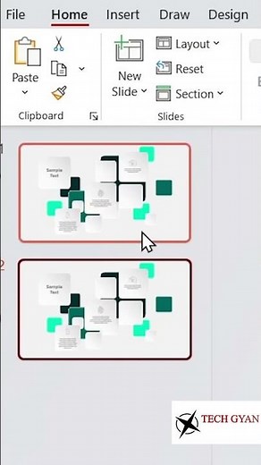 Magical template in PowerPoint presentation
