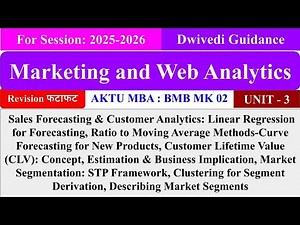 Marketing and Web Analytics Unit 3, Marketing and Web Analytics mba 3rd sem, Marketing Analytics