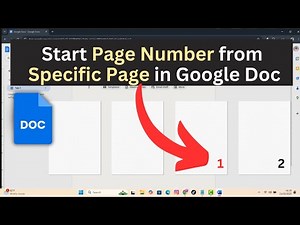 How to Insert Page Number in Google Docs from a Specific Page
