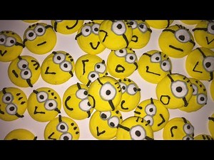 Minion toppers tutorial step by step / royal icing recipe / How to make royal icing minion toppers